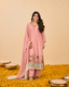 Powder Pink Mul Chanderi Kurta Set